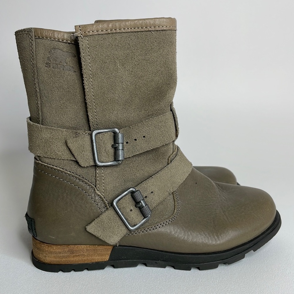 Sorel Major Moto Womens 6 37 Suede Leather NL2308-227